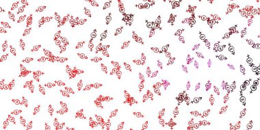 Açık Mor, üzerinde kadın güç sembolleri olan pembe vektör arkaplan. Kadınların güç ve güç göstergelerini gösteren bir ilüzyon. Kadınların gücünü göstermek için en iyi tasarım..