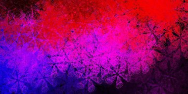 Koyu pembe, daireli kırmızı vektör şablonu. Renkli damlaları olan soyut parlak bir illüstrasyon. Broşürler, broşürler için desen.