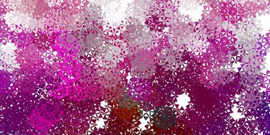 Açık pembe vektör dokusu ve parlak kar taneleri. Buz ve karlı akıllı geometrik soyut çizim. Yeni yıl arkaplanı.