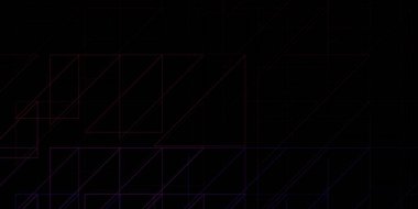 Koyu mor, pembe çizgili vektör şablonu. Renkli çizgileri olan modern soyut çizimler. Terfileriniz için akıllı tasarım.