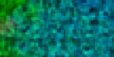 Açık mavi, dikdörtgen biçiminde yeşil vektör dokusu. Gradyan dikdörtgenleri ve kareleri olan renkli çizimler. İniş sayfası için modern şablon.