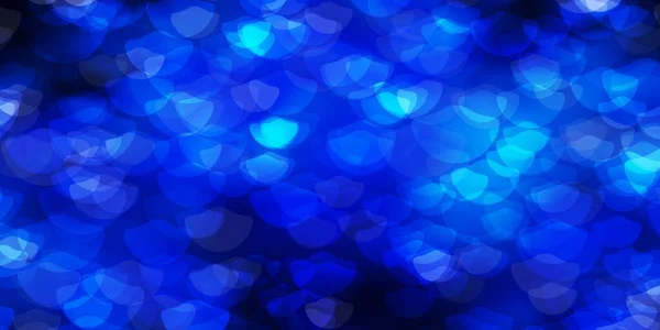 Modelo Vetor Azul Escuro Com Círculos Glitter Ilustração Abstrata Com — Vetor de Stock