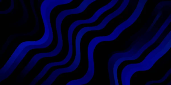 Diseño Vectorial Azul Oscuro Con Curvas Ilustración Abstracta Con Líneas — Vector de stock