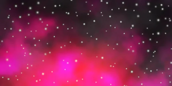 Mörk Rosa Vektor Mönster Med Abstrakta Stjärnor Färgglad Illustration Abstrakt — Stock vektor