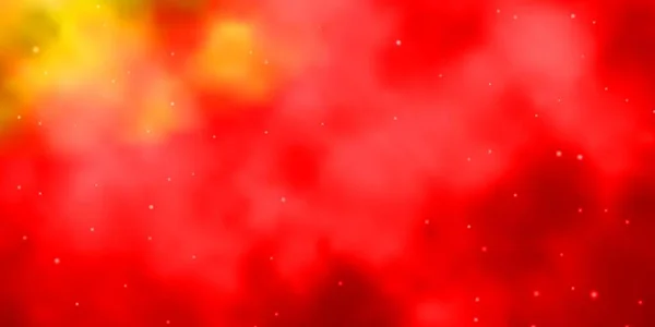 Светло Красная Желтая Векторная Текстура Красивыми Звездами — стоковый вектор