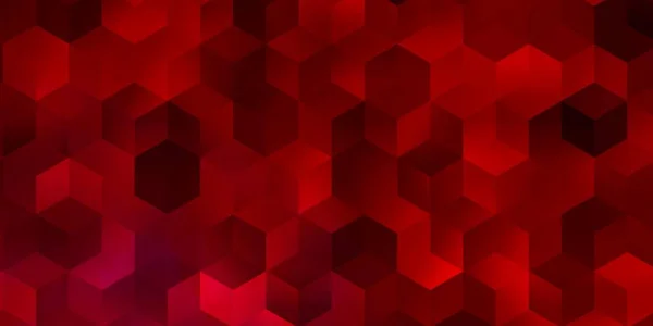 Ljusrosa Röd Vektor Mönster Med Färgglada Hexagoner Illustration Med Uppsättning — Stock vektor