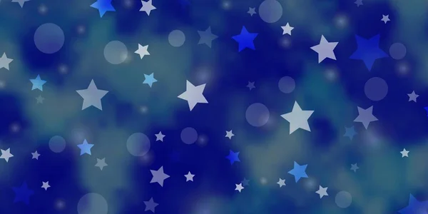 Texture Vectorielle Bleu Clair Avec Cercles Étoiles Illustration Colorée Avec — Image vectorielle