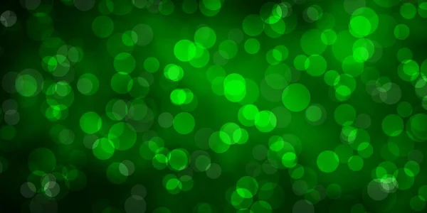 Σκούρο Πράσινο Διάνυσμα Φόντο Φυσαλίδες Αφηρημένη Εικόνα Πολύχρωμα Σημεία Στο — Διανυσματικό Αρχείο