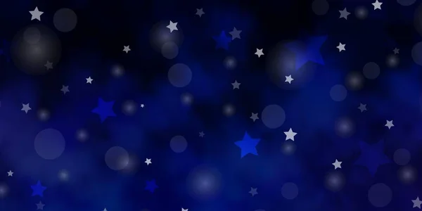 Dunkelrosa Blauer Vektorhintergrund Mit Kreisen Sternen Abstrakte Illustration Mit Bunten — Stockvektor