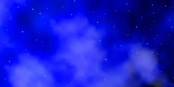 Plantilla Vectorial Azul Oscuro Con Estrellas Neón — Vector de stock