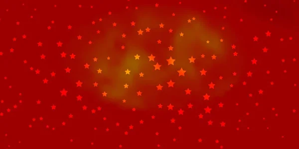 暗色橙色矢量背景 小的和大的恒星 — 图库矢量图片