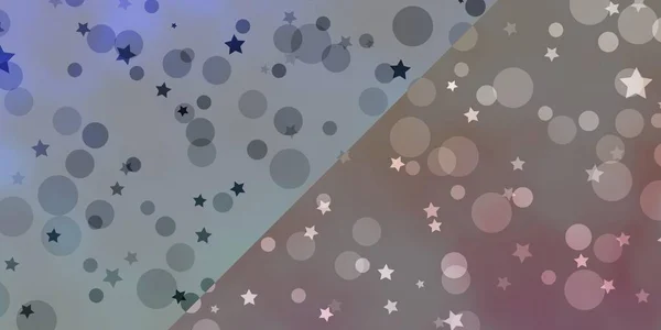 Patrón Vectorial Con Círculos Estrellas Ilustración Abstracta Con Manchas Colores — Vector de stock