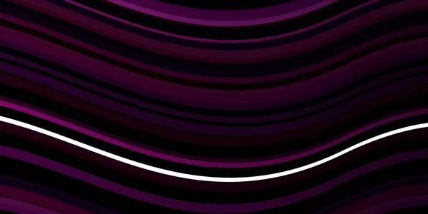 Plantilla Vectorial Dark Purple Con Líneas Curvas Ilustración Colorida Con — Vector de stock