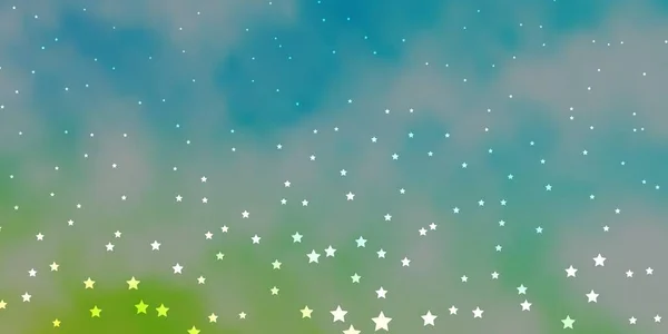 ダークブルー 美しい星と緑のベクトルテクスチャ — ストックベクタ