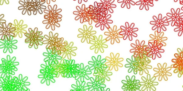 ライトグリーン 花と赤ベクトル自然のアートワーク 折り紙スタイルの花の抽象的なイラスト 女性の日の昇進のパターン — ストックベクタ