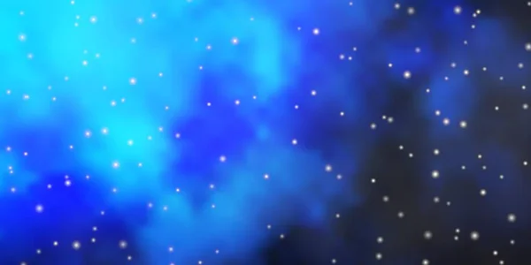 ネオン星とダークブルーベクトルテンプレート 抽象的なテンプレート上の星と装飾的なイラスト 贈り物を包むパターン — ストックベクタ