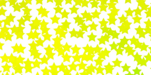 Verde Claro Padrão Vetorial Amarelo Com Estrelas Abstratas Ilustração Abstrata — Vetor de Stock