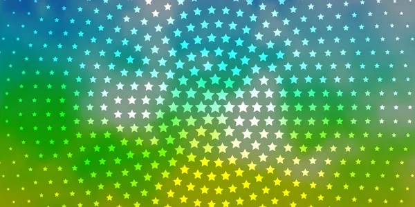 Luz Plantilla Vectorial Multicolor Con Estrellas Neón Ilustración Colorida Con — Vector de stock