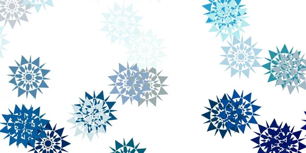 Lichtblauwe Vector Textuur Met Heldere Sneeuwvlokken Slimme Geometrische Abstracte Illustratie — Stockvector