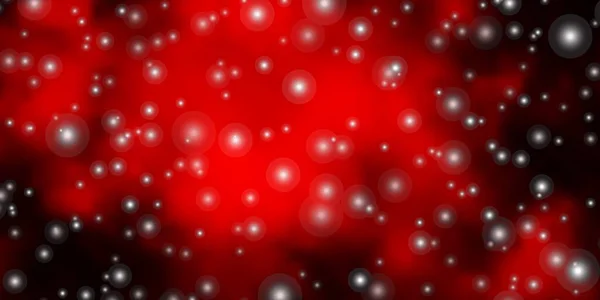 Tmavě Červené Vektorové Pozadí Barevnými Hvězdami Zářící Barevné Ilustrace Malými — Stockový vektor