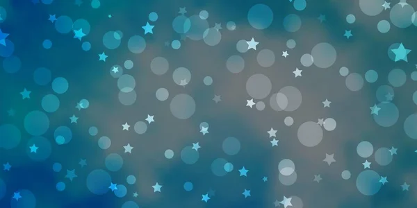 Heller Blauer Vektorhintergrund Mit Kreisen Sternen — Stockvektor