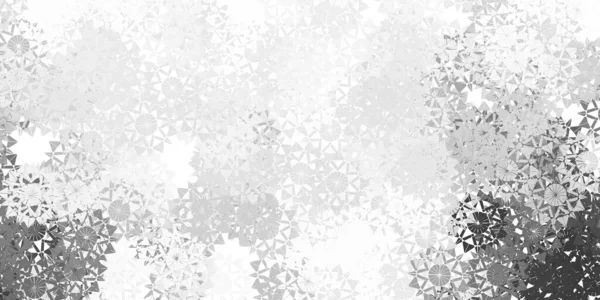 带有雪花的浅灰矢量模板 五彩斑斓的雪片抽象图解 新年广告 小册子模式 — 图库矢量图片