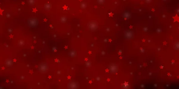 Plantilla Vectorial Naranja Oscura Con Estrellas Neón Ilustración Colorida Con — Vector de stock