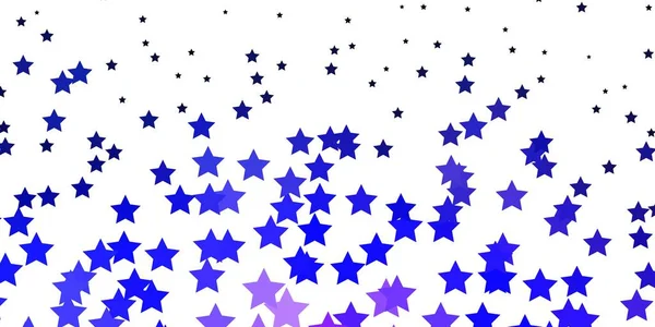 Fondo Vectorial Púrpura Oscuro Con Estrellas Pequeñas Grandes — Vector de stock