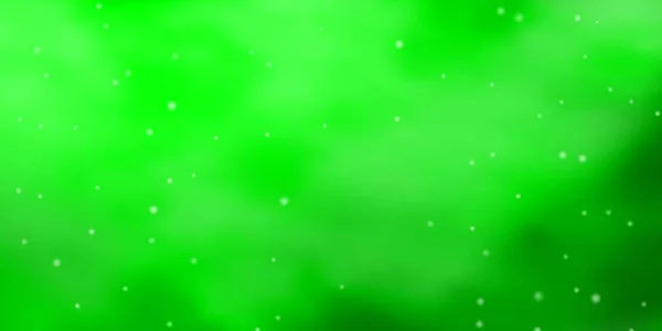 Plantilla Vectorial Verde Claro Con Estrellas Neón — Vector de stock