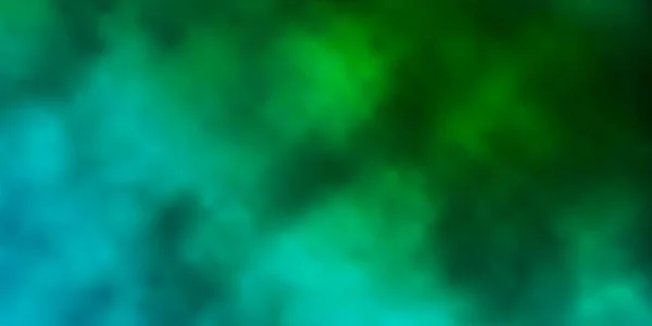 Bulutlu Açık Yeşil Vektör Arka Planı Rengarenk Bulutlu Soyut Çizimler — Stok Vektör