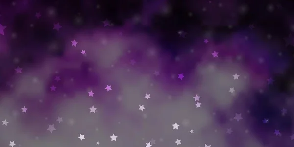 Padrão Vetor Roxo Claro Com Estrelas Abstratas — Vetor de Stock