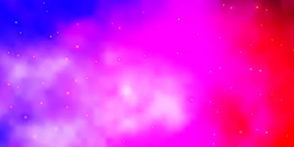 ライトピンク ネオン星とブルーベクトルテンプレート グラデーションの星の抽象的なスタイルでカラフルなイラスト あなたのビジネス推進のためのデザイン — ストックベクタ