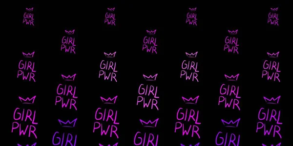 Dark Purple Vector Backdrop Woman Power Symbols Красочная Иллюстрация Градиентными — стоковый вектор