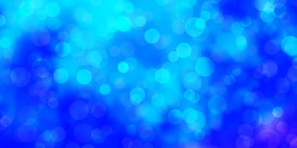 Rosa Chiaro Layout Vettoriale Blu Con Cerchi Illustrazione Astratta Glitter — Vettoriale Stock