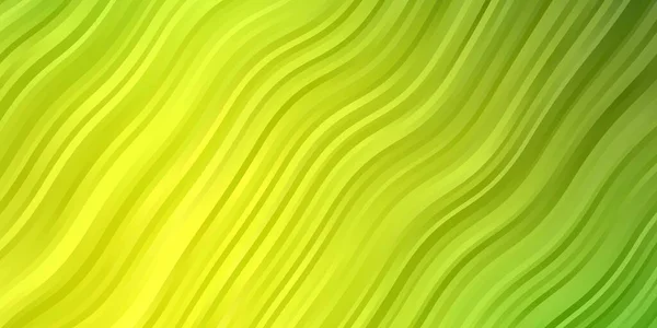Hellgrünes Gelbes Vektormuster Mit Kurven — Stockvektor