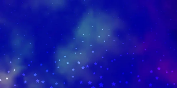 Koyu Pembe Renkli Yıldızlı Mavi Vektör Arkaplan Soyut Şablondaki Yıldızlarla — Stok Vektör