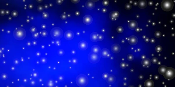 Diseño Vectorial Azul Oscuro Con Estrellas Brillantes Ilustración Decorativa Con — Archivo Imágenes Vectoriales