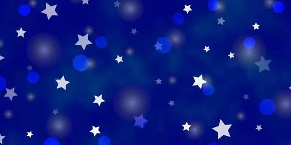Light Blue Vektor Háttér Körök Csillagok — Stock Vector