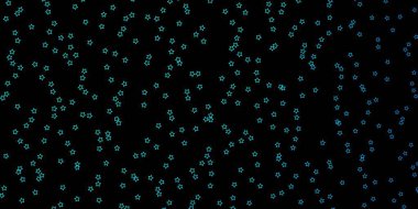 Küçük ve büyük yıldızlı koyu mavi vektör arkaplanı.