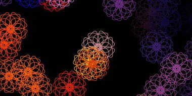 Koyu pembe, sarı vektör arkaplan ve kaotik şekiller. Basit bir şekilde gradyan olan renkli soyut biçimler. Cep telefonları için arka plan.