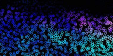 Koyu pembe, baloncuklu mavi vektör arka planı. Doğa tarzında renkli noktaları olan soyut illüstrasyon. Reklamlarınız için tasarım.