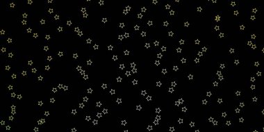 Koyu yeşil, soyut yıldızlı sarı vektör deseni.