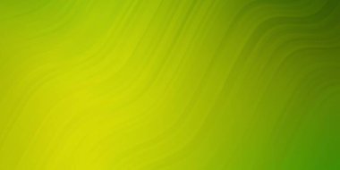 Açık yeşil, kıvrımlı sarı vektör dokusu. Yaylı basit bir şekilde gradyan çizimi. İş tanıtımınız için tasarım.