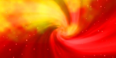 Açık Kırmızı, parlak yıldızlı sarı vektör düzeni. Küçük ve büyük yıldızlı parlak renkli bir illüstrasyon. İş tanıtımınız için tasarım.