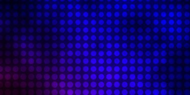 Koyu mavi, daireli kırmızı vektör dokusu. Baloncuklu gradyan tarzda soyut dekoratif tasarım. İş ilanları için şablon.