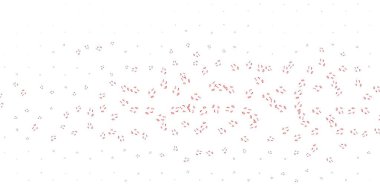 Üzerinde kadın güç sembolleri olan açık kırmızı vektör arkaplanı. Kadınların güç ve güç göstergelerini gösteren bir ilüzyon. Uluslararası Kadınlar Günü için Tasarım