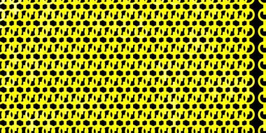 Üzerinde kadın güç sembolleri olan açık sarı vektör fon. Modern stilde eğilim gösteren renkli feminizm sembolleri. Kadınların gücünü göstermek için en iyi tasarım..