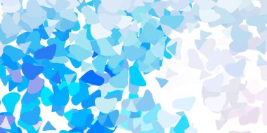 Açık mavi, soyut şekilli sarı vektör şablonu. Soyut tarzda, gradyan formlarda basit tasarım. Duvar kağıdı seti için zarif tasarım.