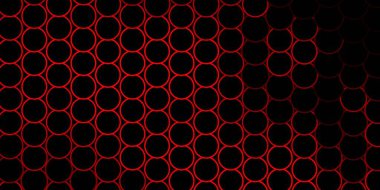 Daireli koyu kırmızı vektör deseni. Renkli damlaları olan soyut parlak bir illüstrasyon. Web siteleri, iniş sayfaları için desen.