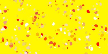 Memphis şekilli hafif turuncu vektör dokusu. Soyut tarzda renkli şekilli bir illüstrasyon. Cep telefonları için arka plan.